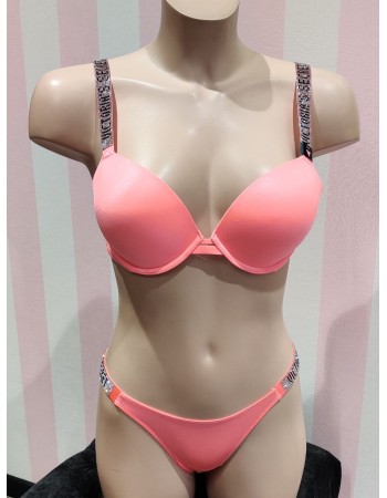 Комплект білизни Victoria's Secret Very Sexy Neon Pink Push-up Bra set