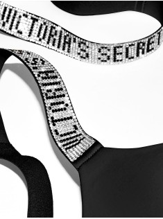 Комплект білизни Victoria's Secret Black Very Sexy Embellished Strap Push-up Bra set