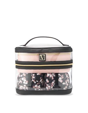 Набір косметичок 4-in-1 VICTORIA'S SECRET Train case in Floral print