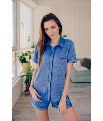 Сатинова піжама Victoria's Secret Sky Blue Satin Short PJ Set