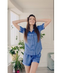Сатинова піжама Victoria's Secret Sky Blue Satin Short PJ Set