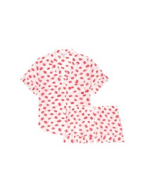 Піжама Victoria's Secret Cotton Short PJ Set print kisses