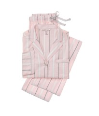 Фланелева піжама Victoria's Secret Flannel Long PJ Set Pink stripes