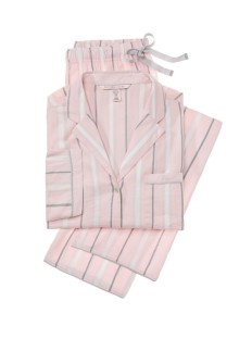Фланелева піжама Victoria's Secret Flannel Long PJ Set Pink stripes