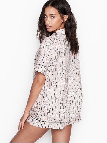 Піжама Victoria's Secret Cotton Short PJ Set LOVE print
