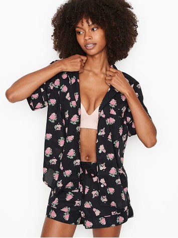 Піжама Victoria's Secret Cotton Short PJ Set Floral print