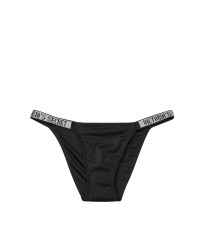 Купальник Вікторія Сікрет з пушап чорного кольору Shine Strap & Bikini panty