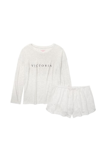 Піжама Вікторія Сікрет The Cozy Knit Crewneck Short Set Love Victoria