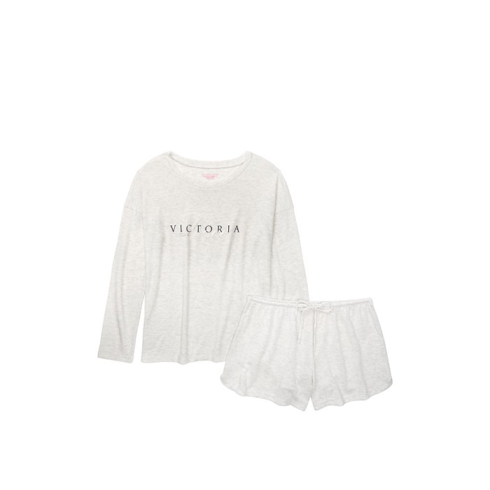 Піжама Вікторія Сікрет The Cozy Knit Crewneck Short Set Love Victoria