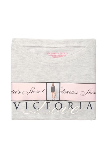 Піжама Вікторія Сікрет The Cozy Knit Crewneck Short Set Love Victoria