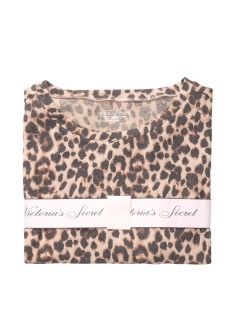 Піжама Вікторія Сікрет The Cozy Knit Crewneck &amp; Short Set Leopard