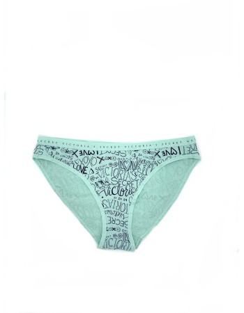 Трусики бавовняні VS Mint Cotton Bikini panty Logo print
