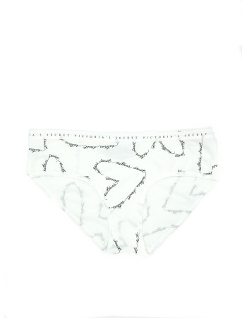 Трусики бавовняні VS White Cotton Hiphugger panty Logo Heart print