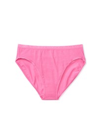 Трусики хлопковые Виктория Сикрет Pink Bikini Panty logo VS