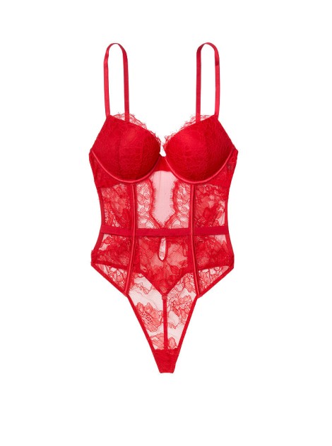 Боді VS Very Sexy Bombshell push-up Lace Teddy Lipstick