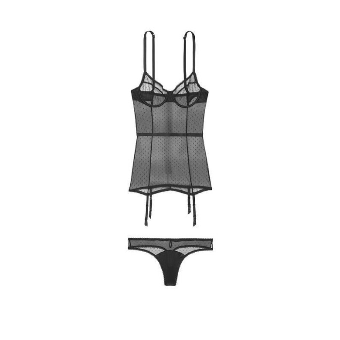 Боді Victoria's Secret Very Sexy Black Lace Babydoll