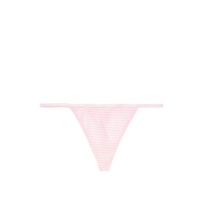 Трусики стрінги Victoria's Secret Cotton V-string Thong panty stripes