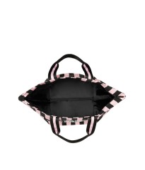 Пляжна сумка Victoria's Secret Pink Stripes VS logo
