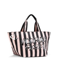 Пляжна сумка Victoria's Secret Pink Stripes VS logo