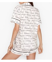 Пижама Victoria’s Secret Cotton Short PJ Set logo VS