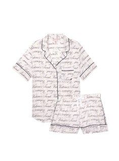 Піжама Victoria's Secret Cotton Short PJ Set logo VS