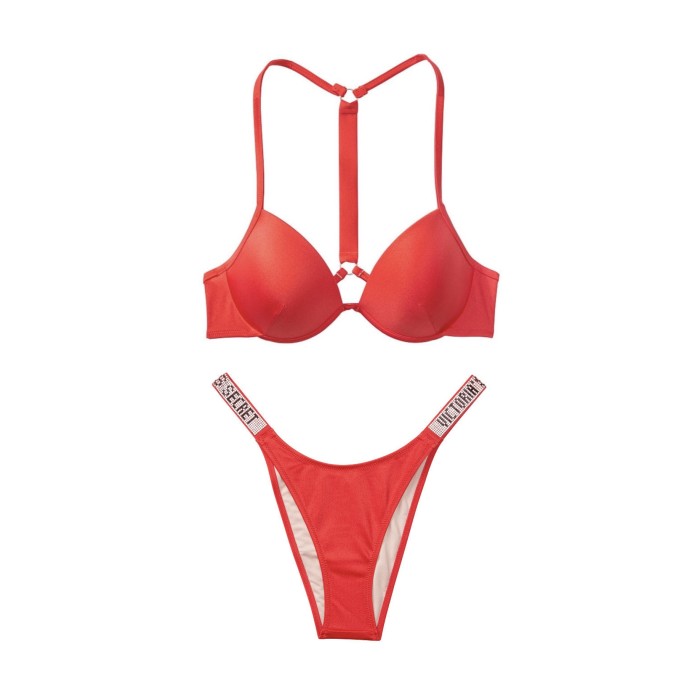 Купальник Swim Top VS push-up Shine Strap Back Lipstick