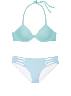 Купальник Victoria&#39;s Secret PINK Top &amp; Bikini Strappy panty Sky Blue