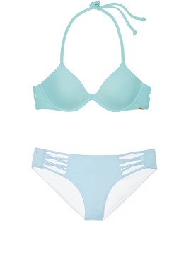 Купальник Victoria&#39;s Secret PINK Top &amp; Bikini Strappy panty Sky Blue