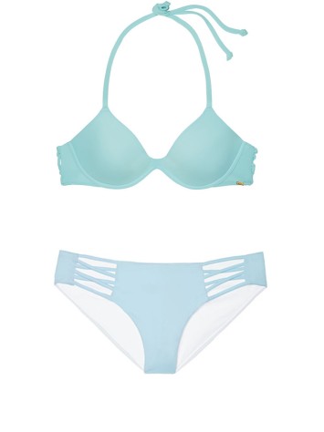 Купальник Victoria's Secret PINK Top &amp; Bikini Strappy panty Sky Blue