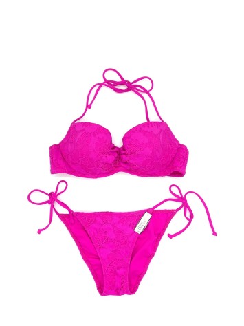 Купальник Victoria's Secret PINK Top 34 B&amp;Bikini panty Hot pink