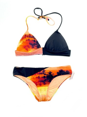 Купальник Victoria's Secret Pink Tropic print Triangle Top M &amp; Hipster panty
