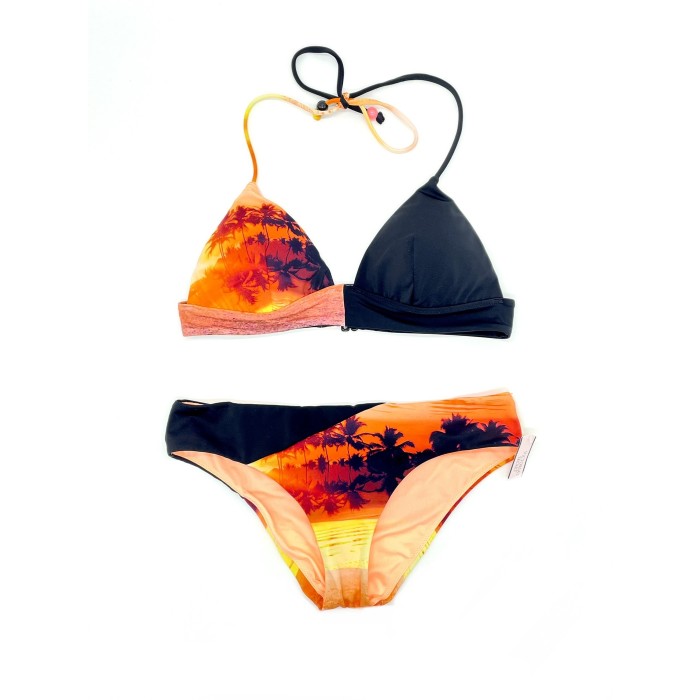 Купальник Victoria's Secret Pink Tropic print Triangle Top M &amp; Hipster panty