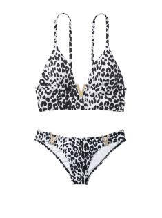 Купальник Вікторія Сікрет V-hardware Bralette Brazilian panty Animal print