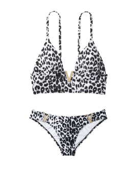 Купальник Виктория Сикрет V-hardware Bralette & Brazilian panty Animal print