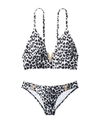Купальник Вікторія Сікрет V-hardware Bralette Brazilian panty Animal print