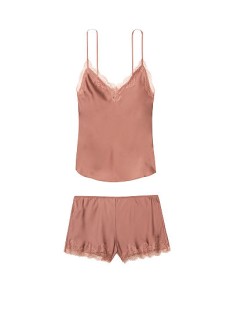 Піжама Victoria's Secret Satin Cami PJ Set Milk Chocolate