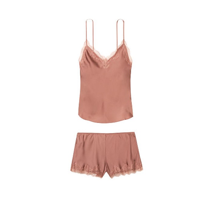 Піжама Victoria's Secret Satin Cami PJ Set Milk Chocolate