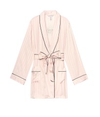 Сатиновый халат Victoria’s Secret Rhinestone Satin Kimono Pink fizz