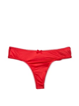 Трусики VS Lipstick Micro &amp; Satin Bow Thong Panty