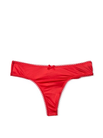 Трусики VS Lipstick Micro &amp; Satin Bow Thong Panty