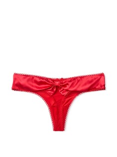 Трусики VS Lipstick Micro &amp; Satin Bow Thong Panty