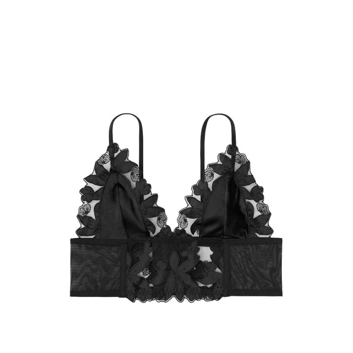 Бюстье Victoria's Secret Unlined Floral Embroidered Long Line Bralette