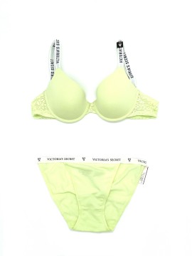 Комплект білизни Вікторія Сікрет Logo Bra t-shirt lightly lined demi bra set