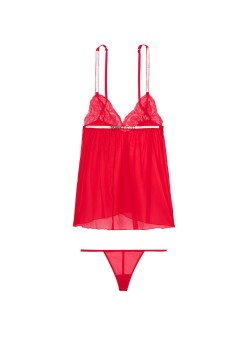 Пеньюар Victoria’s Secret Very Sexy Shine Strap Babydoll Lipstick