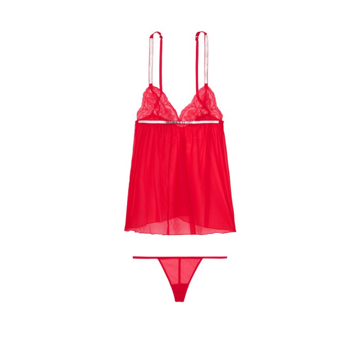 Пеньюар Victoria's Secret Very Sexy Shine Strap Babydoll Lipstick