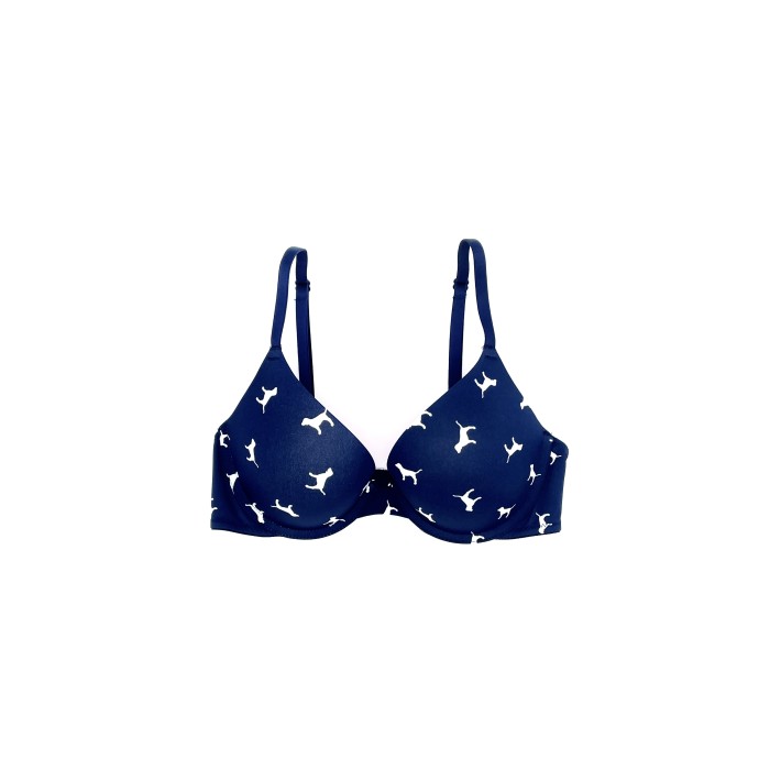 Бюстгальтер Victoria's Secret Pink push-up full coverage blue Bra