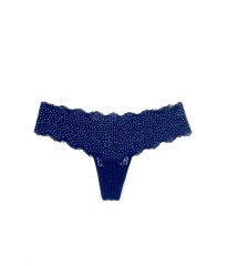 Трусики стрінги Victoria's Secret Very Sexy Rhinestone Deep Blue Lace Thong panty