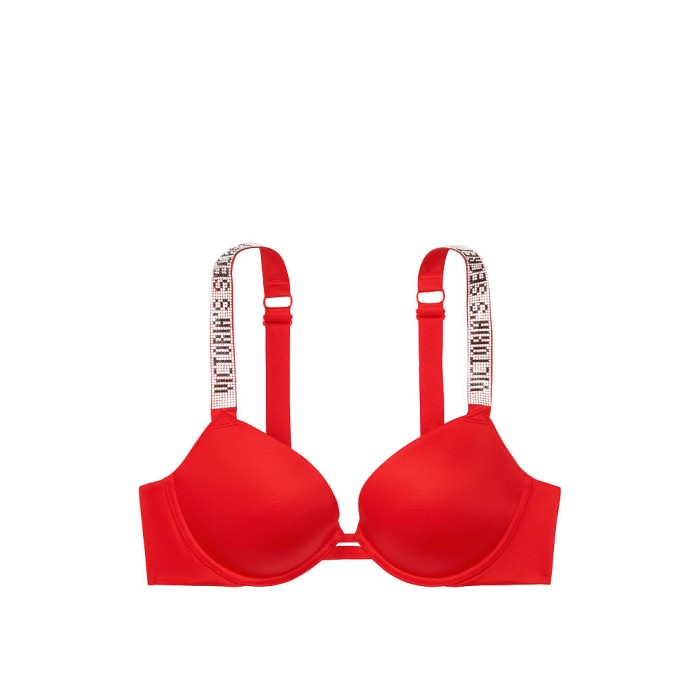 Бюстгальтер Victoria’s Secret Embellished Strap Push-up Bra Lipstick