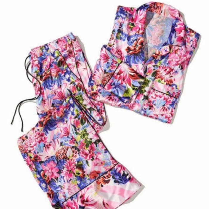 Сатинова піжама VS &amp; Mary Katranzou Satin Long Pj Set Signature Stripe