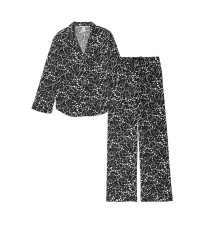 Пижама Victoria’s Secret Flannel Long PJ Set Black Hearts